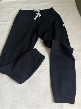 Reigning Champ Black Jogger Sweatpants with White Label